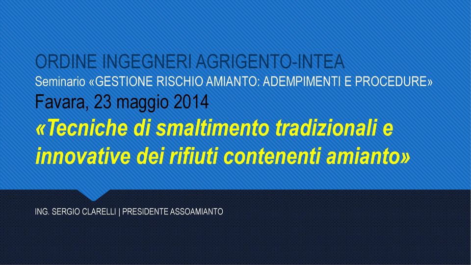 smaltimento tradizionali e innovative dei rifiuti