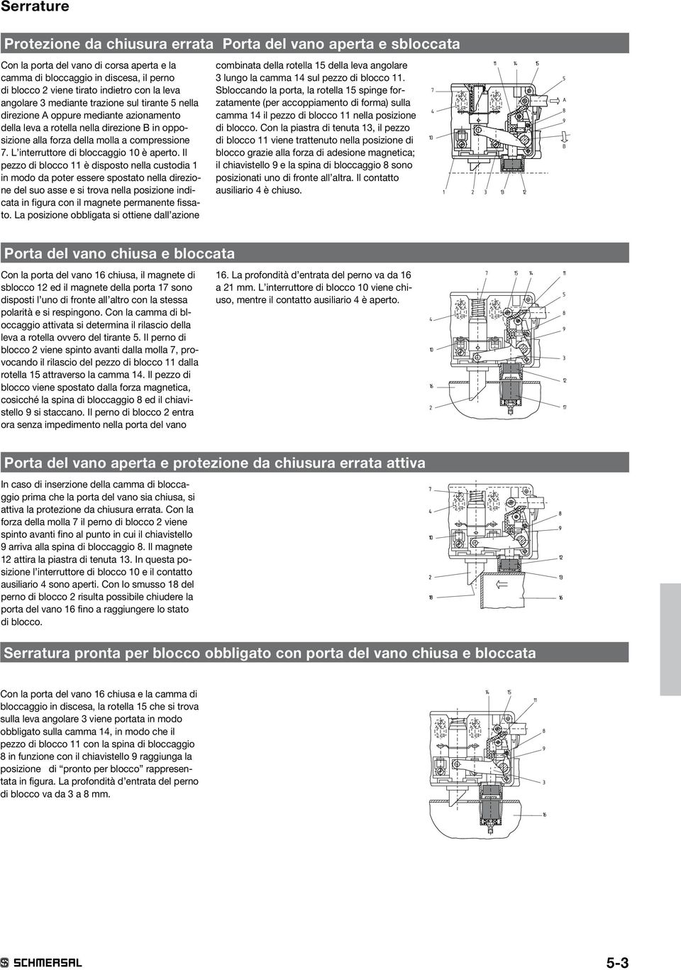 L interruttore di bloccaggio 10 è aperto.