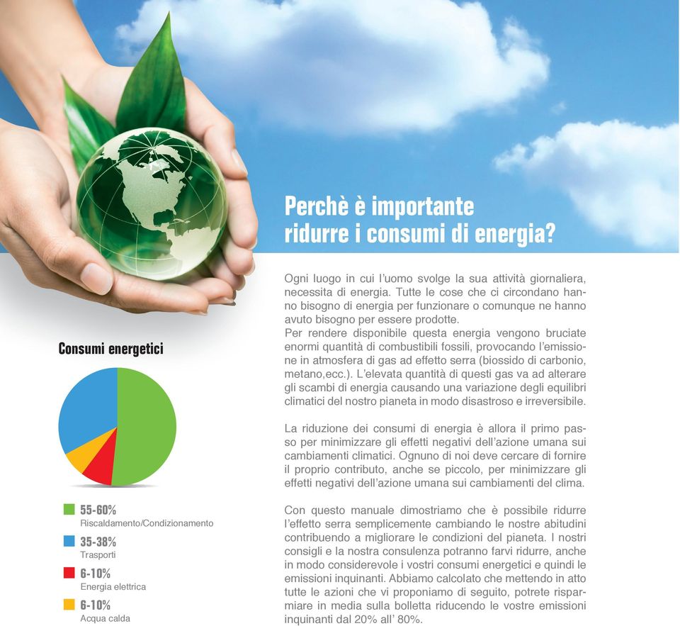 Per rendere disponibile questa energia vengono bruciate enormi quantità di combustibili fossili, provocando l emissione in atmosfera di gas ad effetto serra (biossido di carbonio, metano,ecc.).