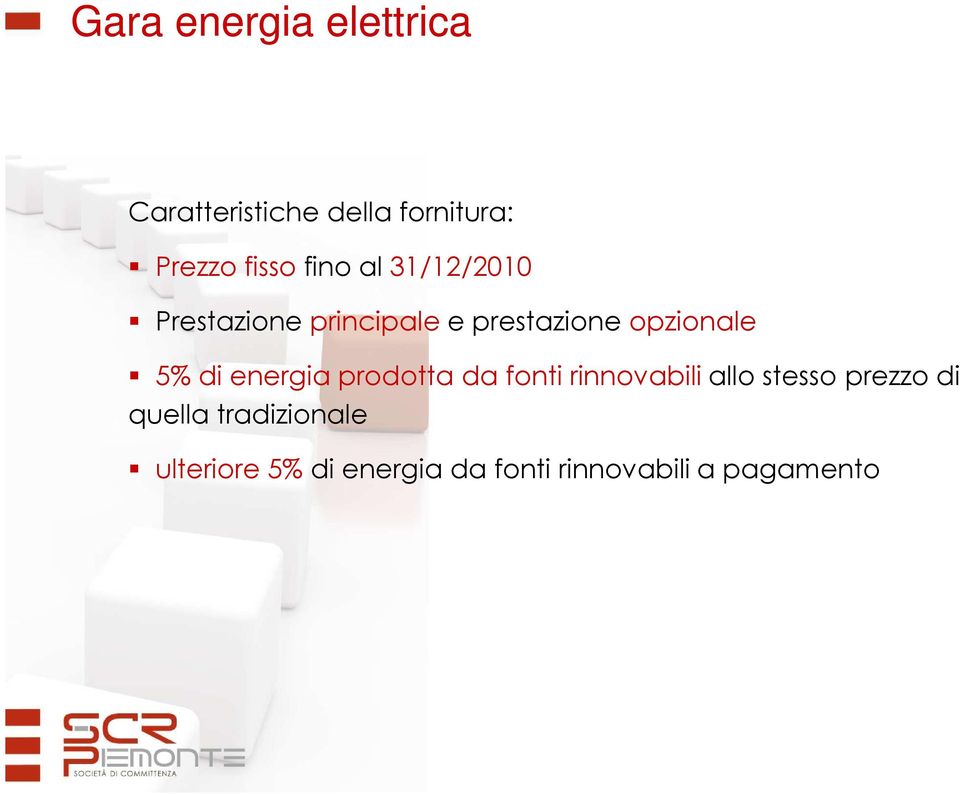 di energia prodotta da fonti rinnovabili allo stesso prezzo di quella