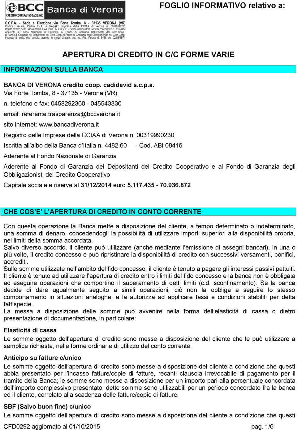 00319990230 Iscritta all albo della Banca d Italia n. 4482.60 - Cod.