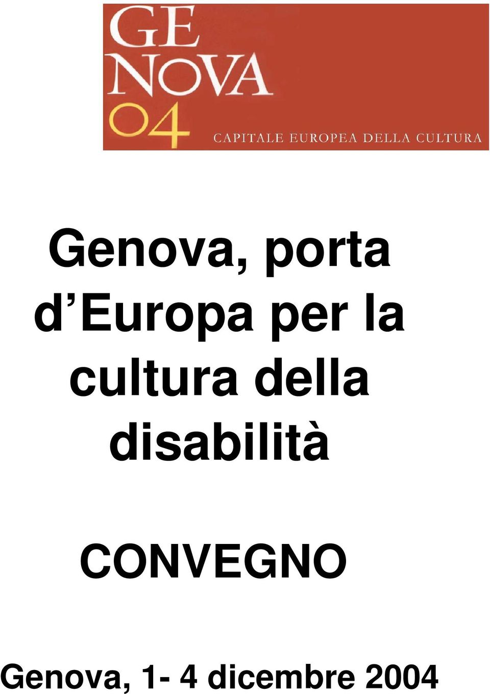 CONVEGNO Genova, 1 4