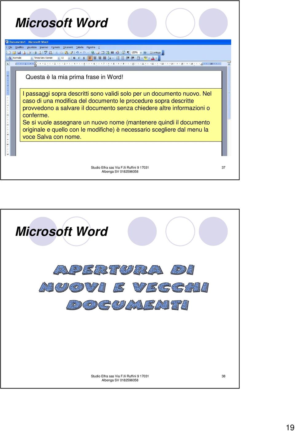 documento senza chiedere altre informazioni o conferme.