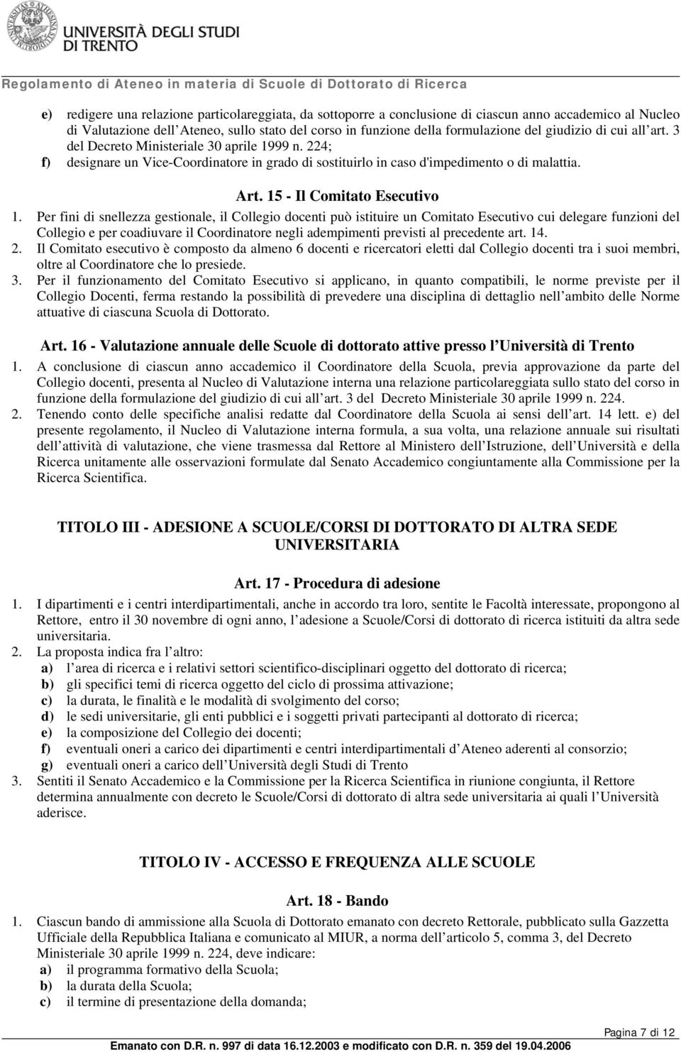 15 - Il Comitato Esecutivo 1.