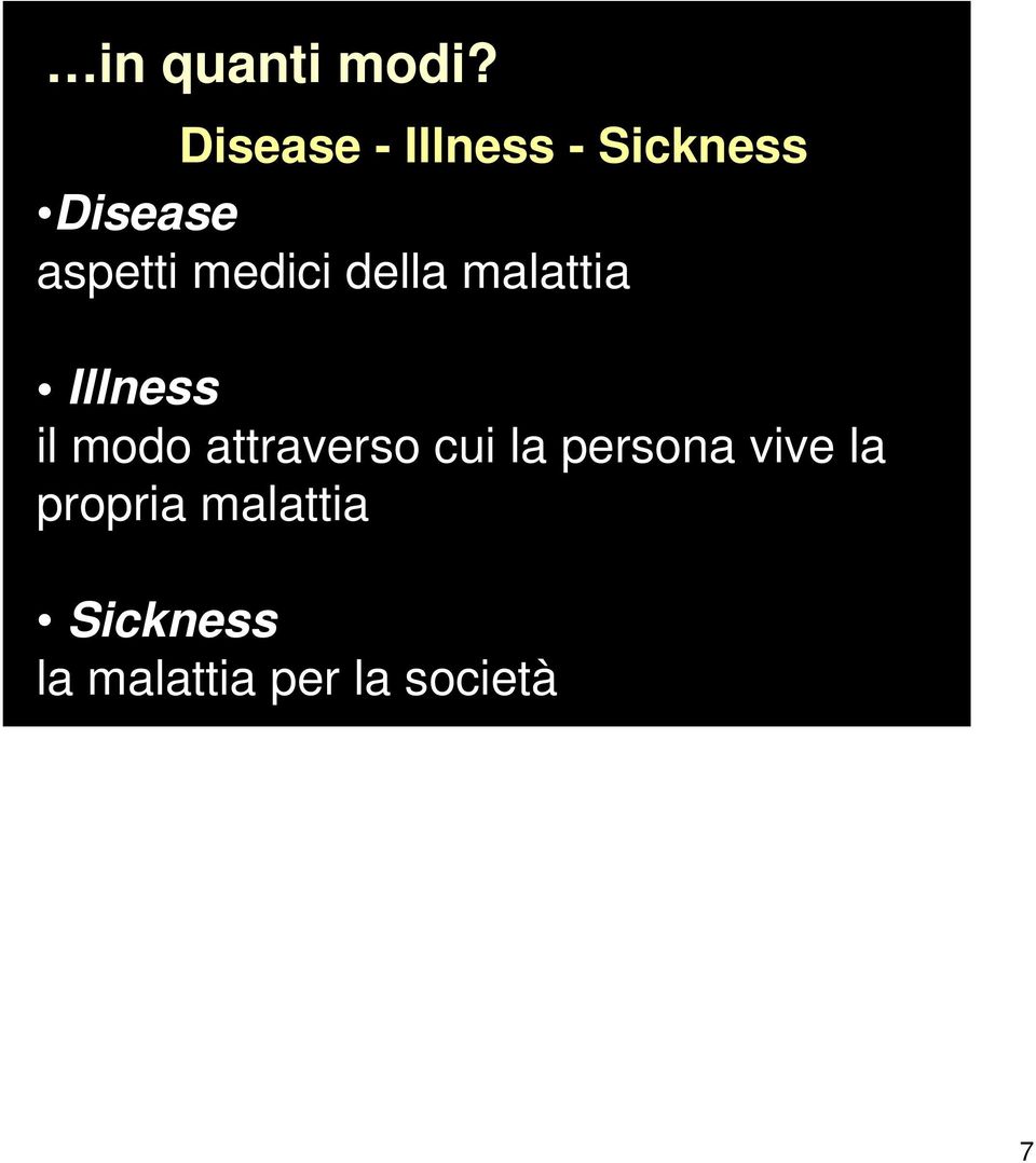medici della malattia Illness il modo