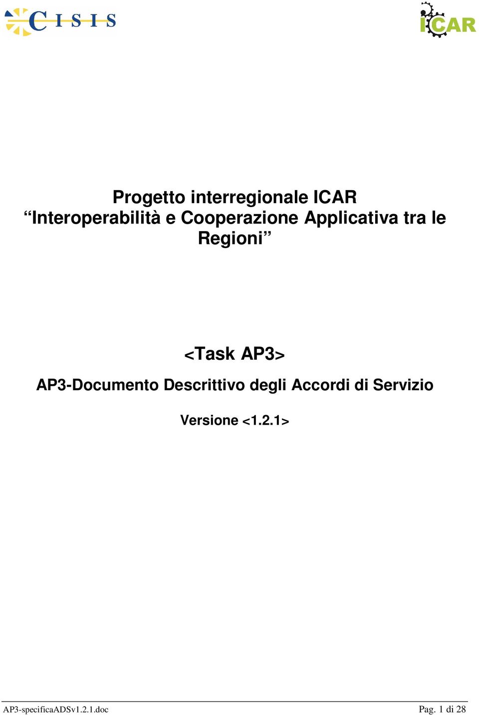 AP3-Documento Descrittivo degli Accordi di Servizio