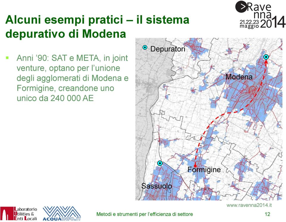 Modena e Formigine, creandone uno unico da 240 000 AE Depuratori