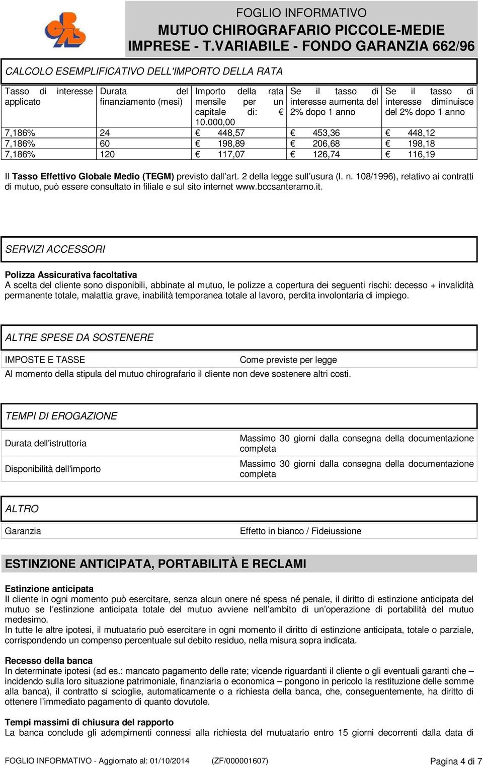 126,74 116,19 Il Tasso Effettivo Globale Medio (TEGM) previsto dall art. 2 della legge sull usura (l. n.