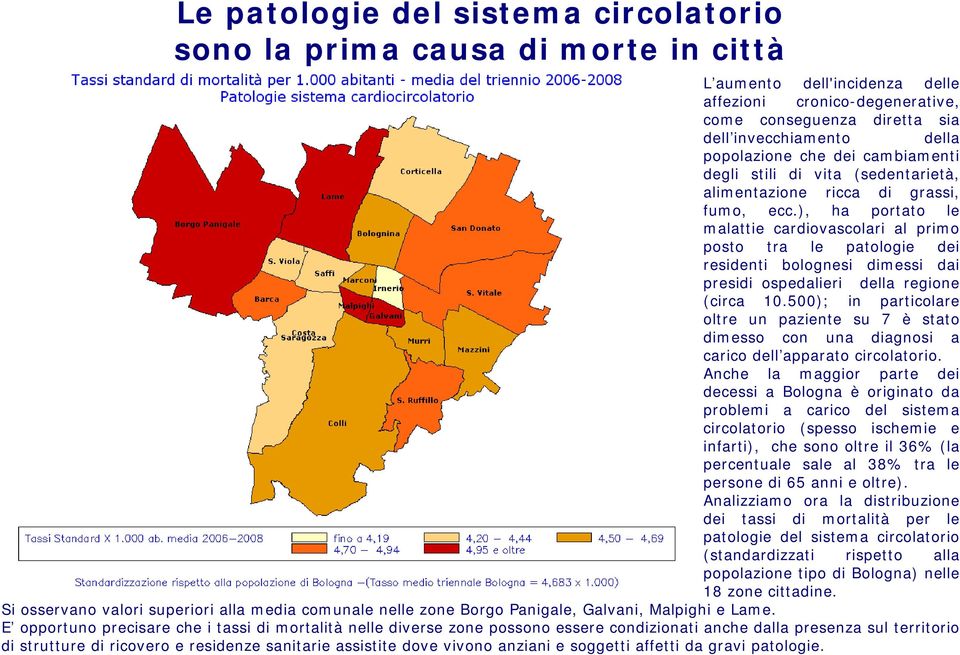 ), ha portato le malattie cardiovascolari al primo posto tra le patologie dei residenti bolognesi dimessi dai presidi ospedalieri della regione (circa 10.