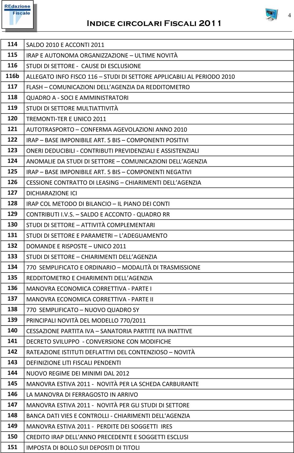 122 IRAP BASE IMPONIBILE ART.