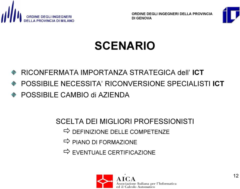 CAMBIO di AZIENDA SCELTA DEI MIGLIORI PROFESSIONISTI