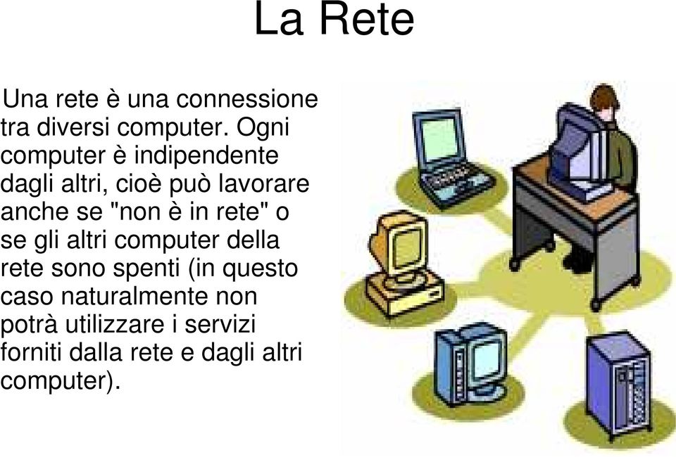 "non è in rete" o se gli altri computer della rete sono spenti (in