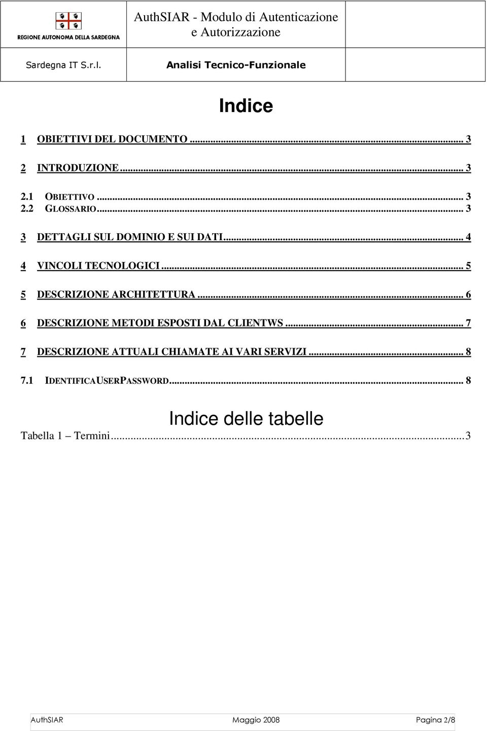 .. 5 5 DESCRIZIONE ARCHITETTURA... 6 6 DESCRIZIONE METODI ESPOSTI DAL CLIENTWS.