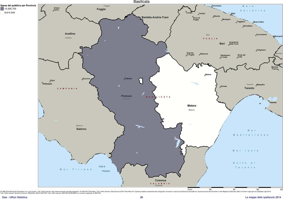 249 Basilicata 0 km 20 40 60 80