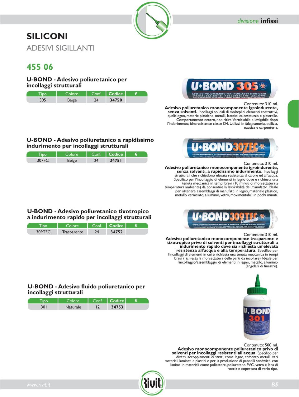 Verniciabile e levigabile dopo l'indurimento; idroresistente classe D4. Utilizzi in falegnameria, edilizia, nautica e carpenteria.