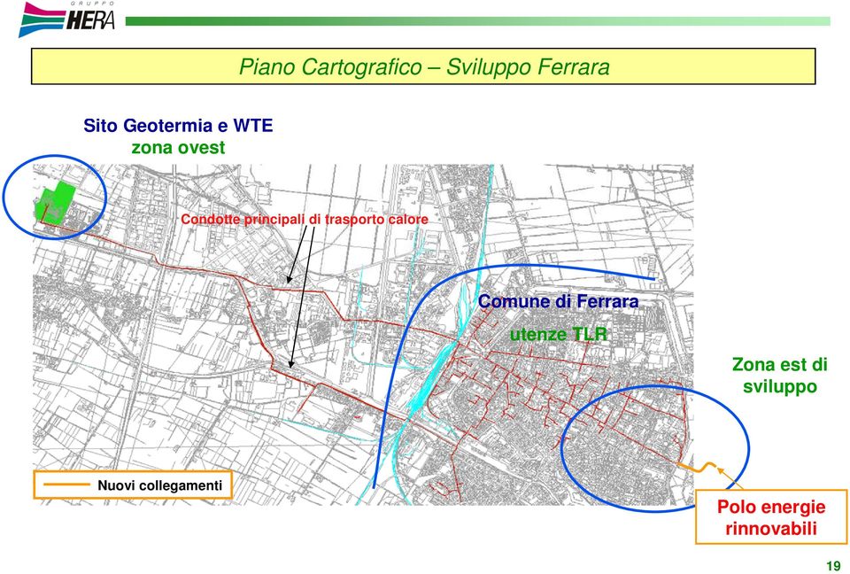 calore Comune di Ferrara utenze TLR Zona est di