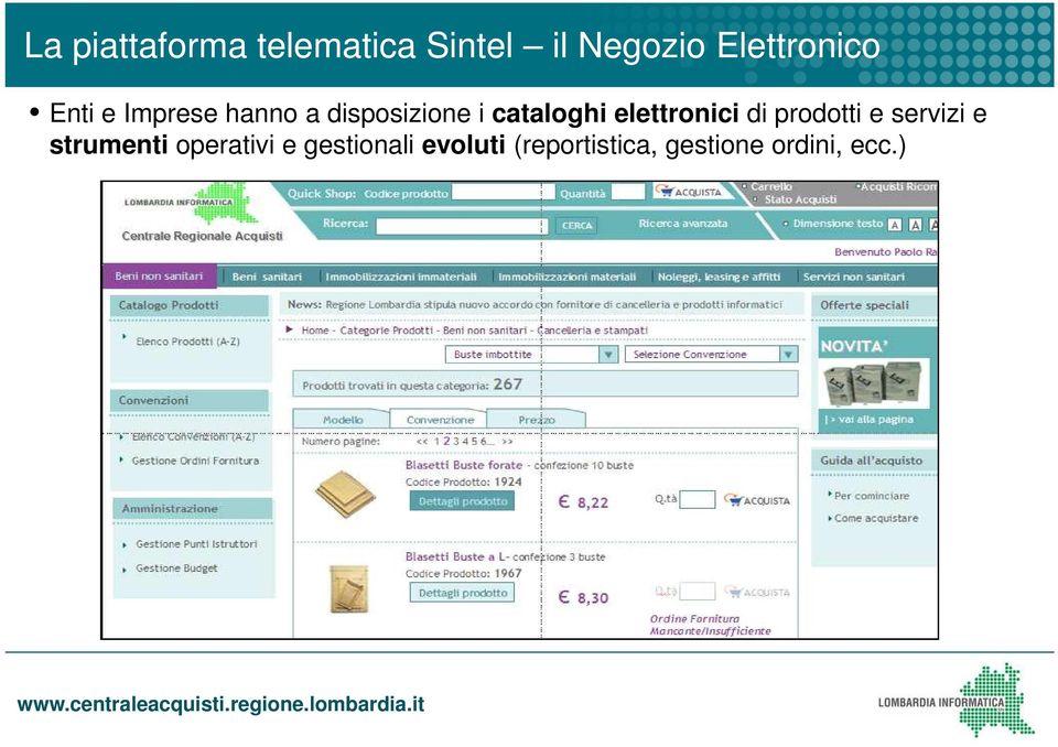 cataloghi elettronici di prodotti e servizi e