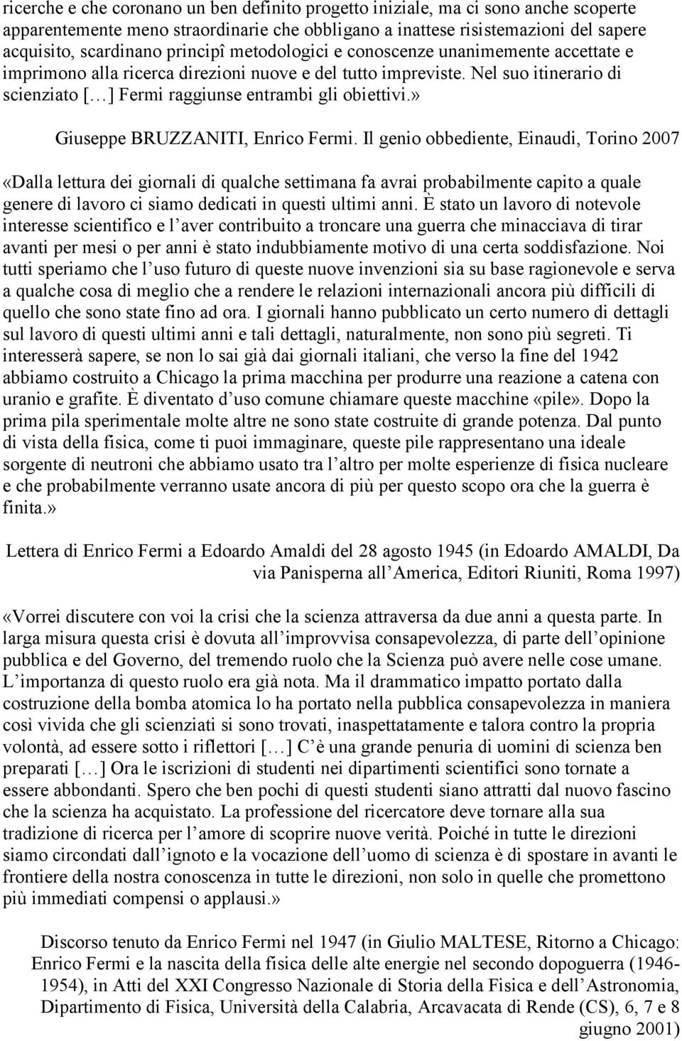 » Giuseppe BRUZZANITI, Enrico Fermi.