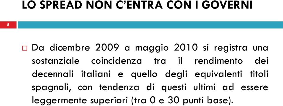 quello degli equivalenti titoli spagnoli, con tendenza di