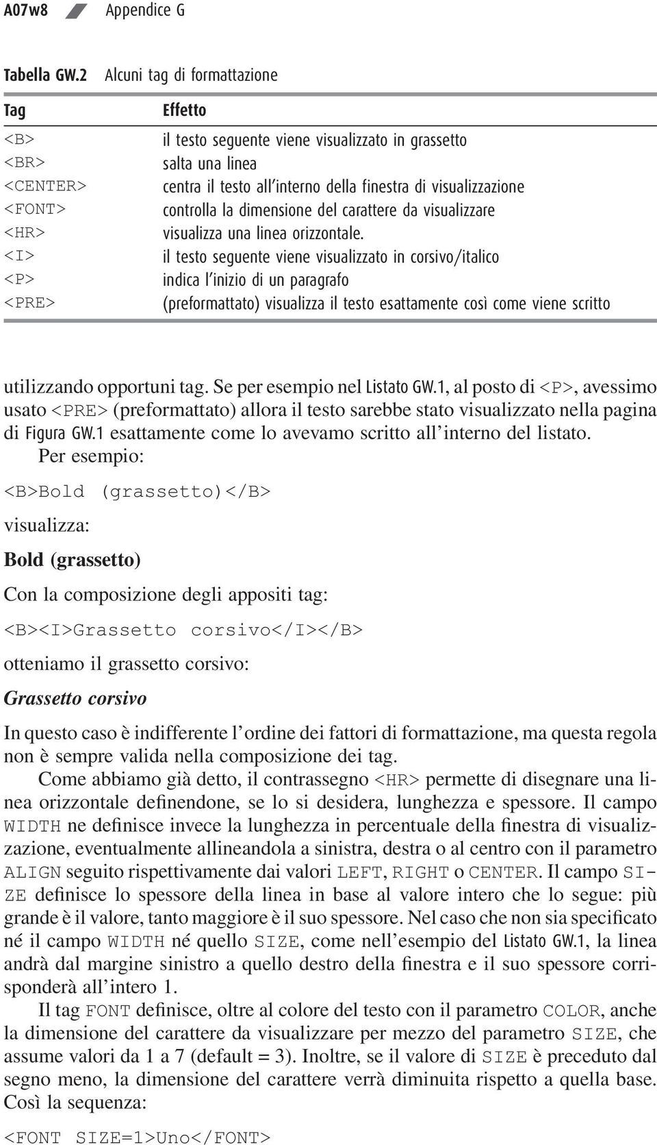 visualizzazione controlla la dimensione del carattere da visualizzare visualizza una linea orizzontale.