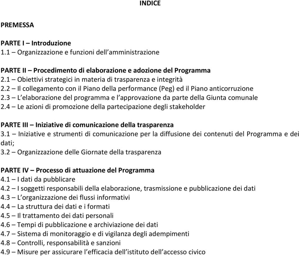 3 L elaborazione del programma e l approvazione da parte della Giunta comunale 2.