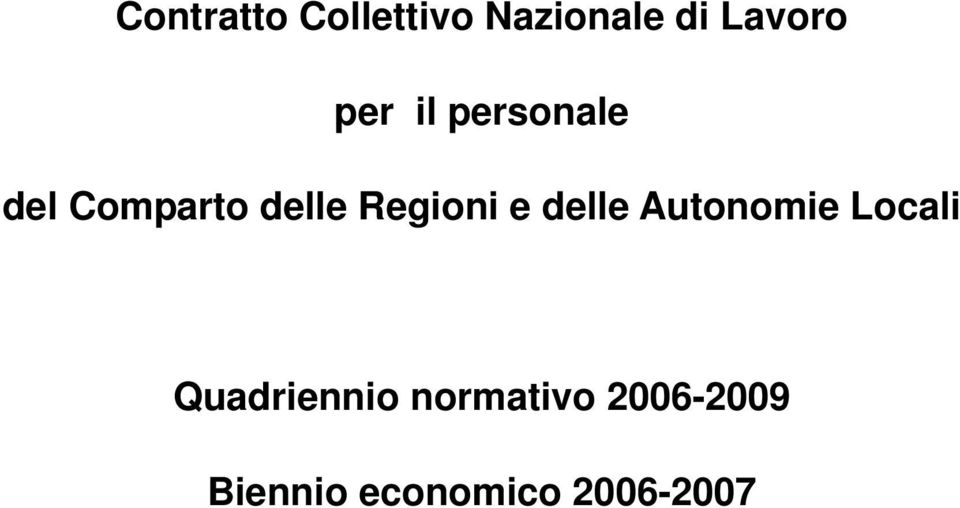 Regioni e delle Autonomie Locali