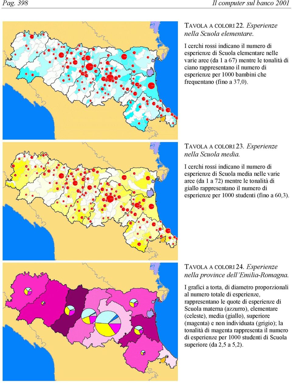 (fino a 37,0). TAVOLA A COLORI 23. Esperienze nella Scuola media.