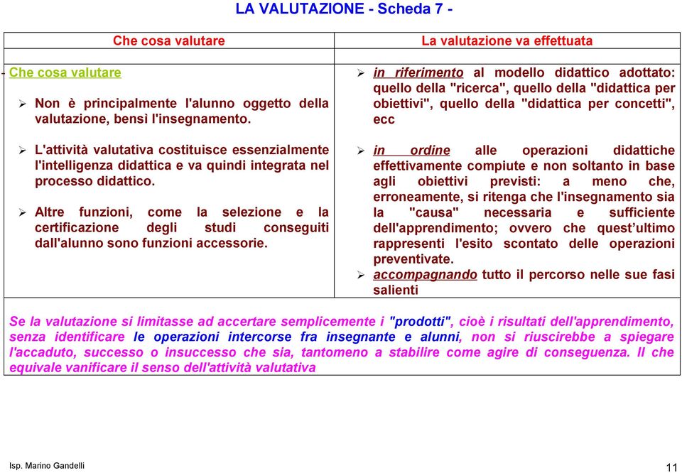 Altre funzioni, come la selezione e la certificazione degli studi conseguiti dall'alunno sono funzioni accessorie.