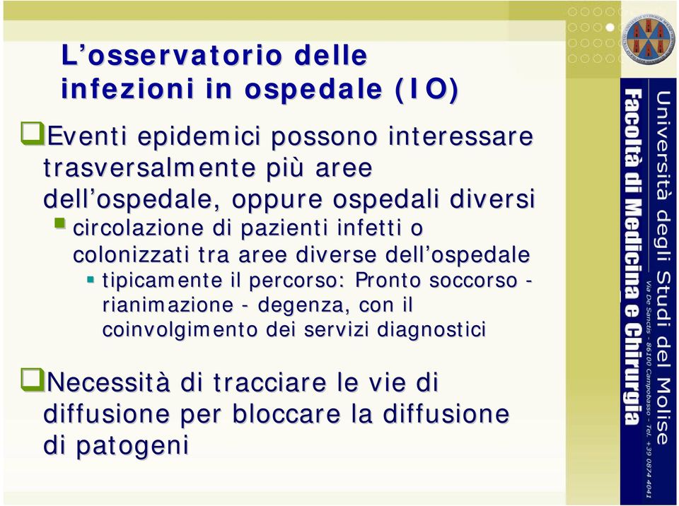 diverse dell ospedale tipicamente il percorso: Pronto soccorso - rianimazione - degenza, con il