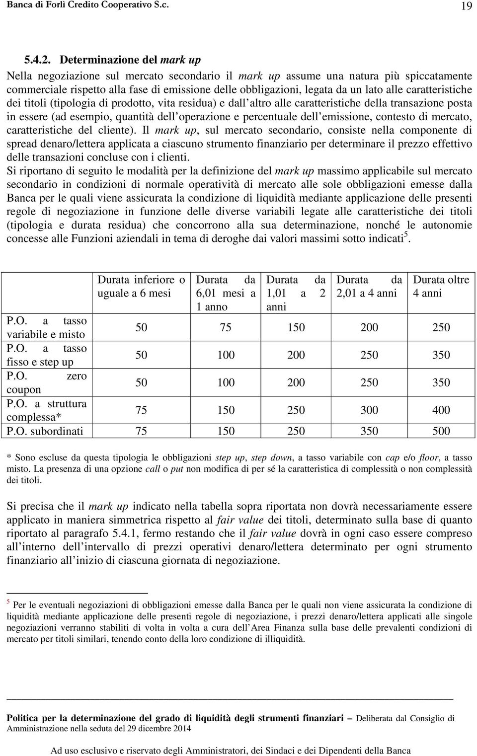 alle caratteristiche dei titoli (tipologia di prodotto, vita residua) e dall altro alle caratteristiche della transazione posta in essere (ad esempio, quantità dell operazione e percentuale dell