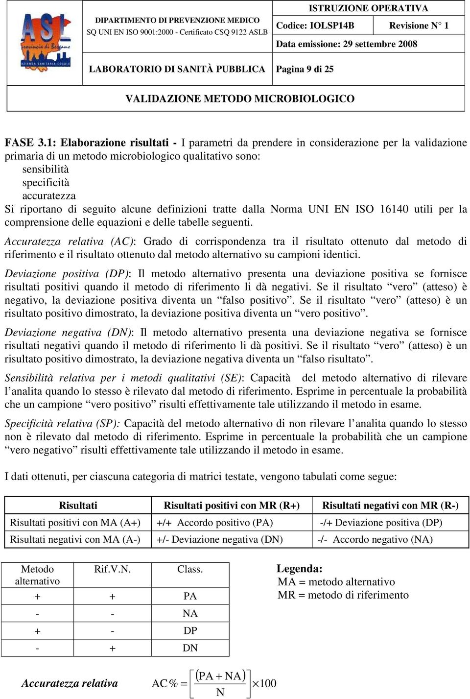 seguito alcune definizioni tratte dalla Norma UNI EN ISO 640 utili per la comprensione delle equazioni e delle tabelle seguenti.