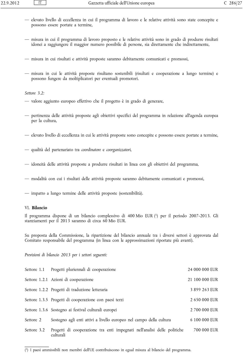 indirettamente, misura in cui risultati e attività proposte saranno debitamente comunicati e promossi, misura in cui le attività proposte risultano sostenibili (risultati e cooperazione a lungo