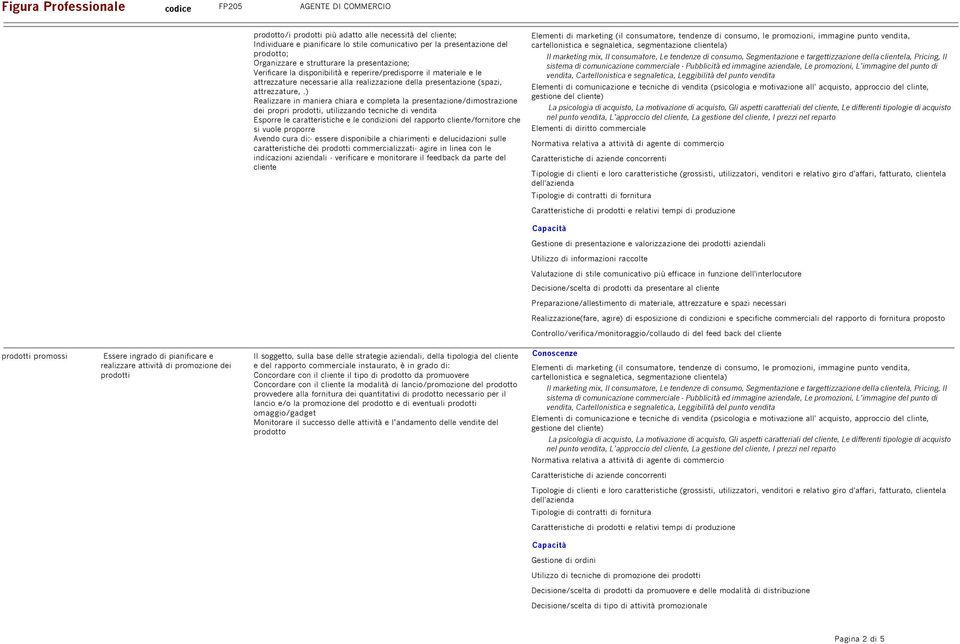 ) Realizzare in maniera chiara e completa la presentazione/dimostrazione dei propri prodotti, utilizzando tecniche di vendita Esporre le caratteristiche e le condizioni del rapporto cliente/fornitore