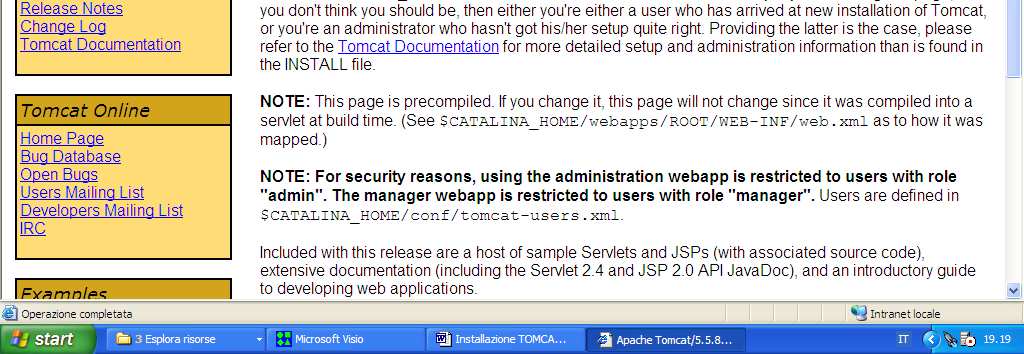 Java Servlet Tomcat http://jakarta.apache.