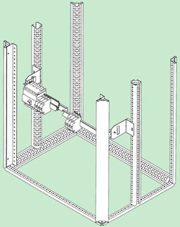 Armadi Cabla Inox Sistemi modulari per la distribuzione Sistema interno L equipaggiamento modulare interno è reso possibile dall impiego combinato della coppia di montanti verticali con il kit