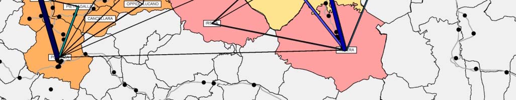 Domanda di mobilità Una struttura multipolare e fortemente eterogenea Totale degli spostamenti che interessano il Bacino di Traffico