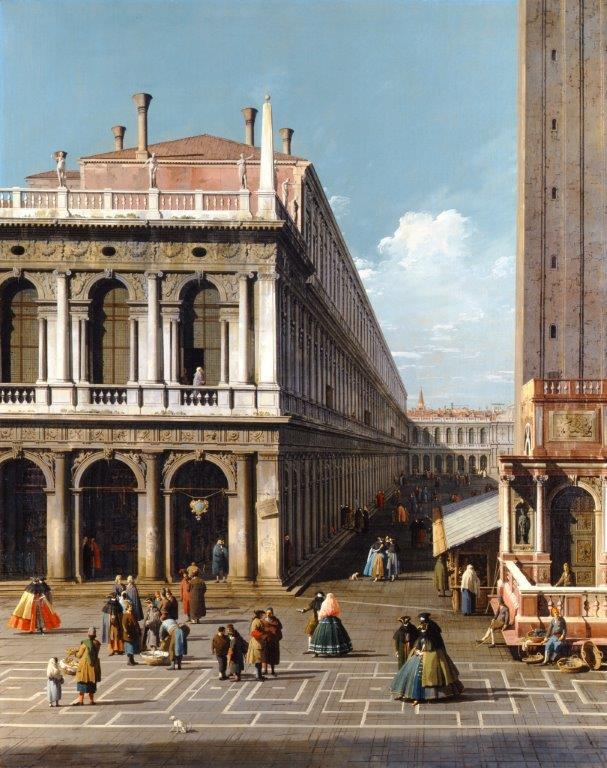 Canaletto: La Piazza San Marco verso ovest, Venezia / 1753 ca olio su tela Catalogo Il catalogo della mostra, edito da