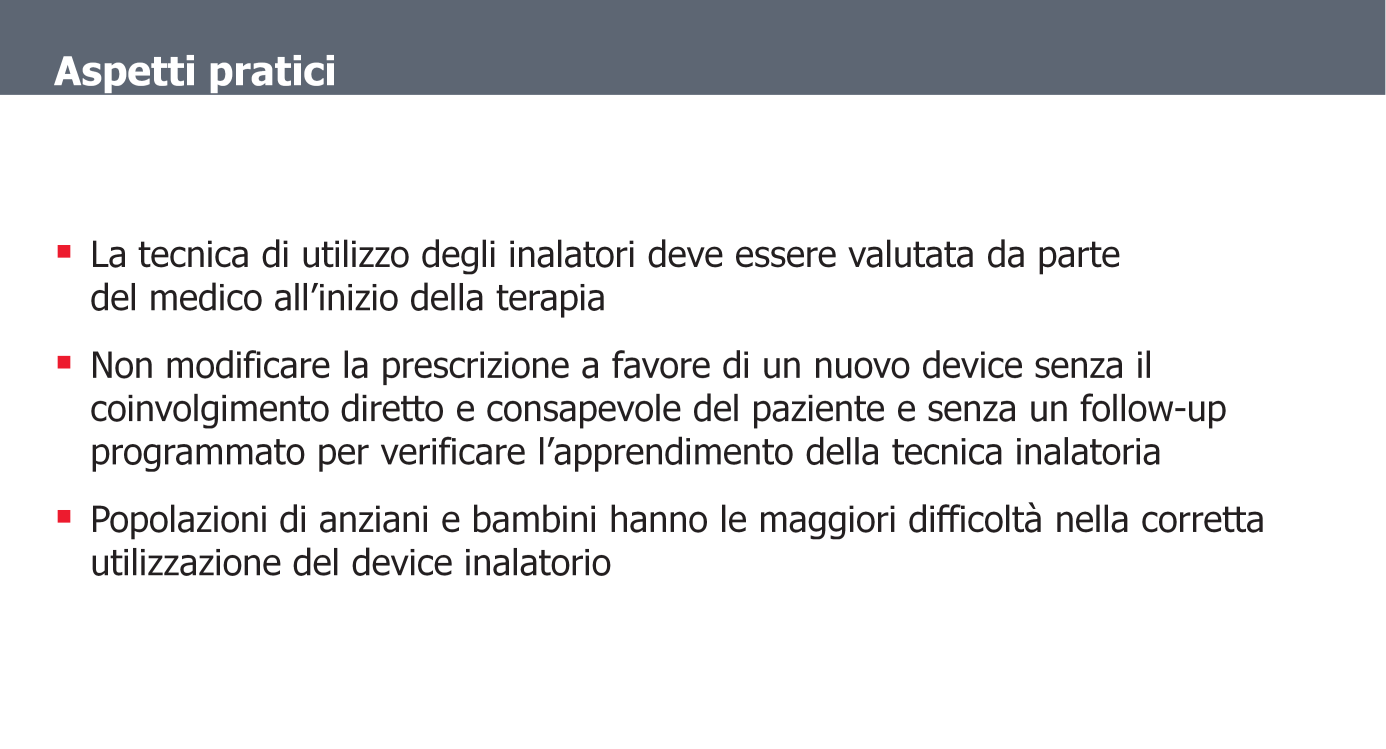 L associazione precostituita di cortisonico per via inalatoria e broncodilatatore a lunga durata d'azione (CSI/LABA) in un unico erogatore rende più facile la compliance del paziente nelle forme di