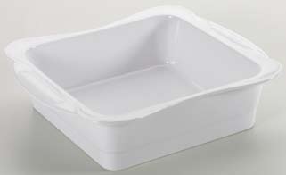 33 9053 Pirofila quadrata in ceramica bianca cm 23x23x7 Square ceramic baking dish - white 9 x 2 3/4 9054 Pirofila rettangolare in ceramica bianca cm 24x15,5x6,5