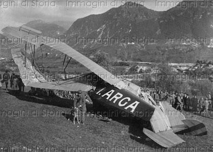 Aeroplano italiano caduto a