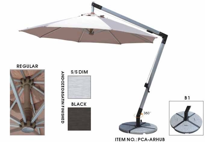 Cod. 570443 Fantastic ombrellone pensile in alluminio con