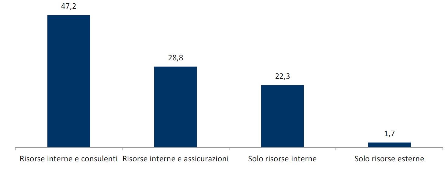 4 Osservatorio Cineas/Mediobanca su gestione rischi Medie Imprese Struttura dedicata al sistema di controllo dei rischi Le compagnie di