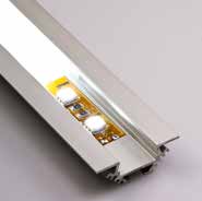 Profili in alluminio LED-Lighting vi offre le seguenti possibilità Scelta del tipo di striscia LED Diversi modelli di profili Schermo trasparente o satinato Possibilità di installazione esterna o