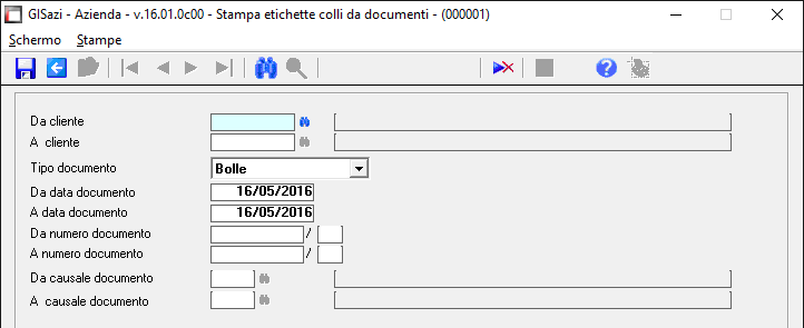 Stampa sovracolli da bolla o fattura Versione 6.02.