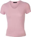 T-Shirt Slim t-shirt donna colletto basso, 100% cotone pettinato.