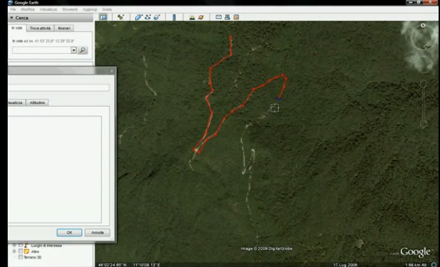 Layer Percorsi Individuazione waypoint percorso Quantum GIS Conversione coordinate da ED 50 a WGS