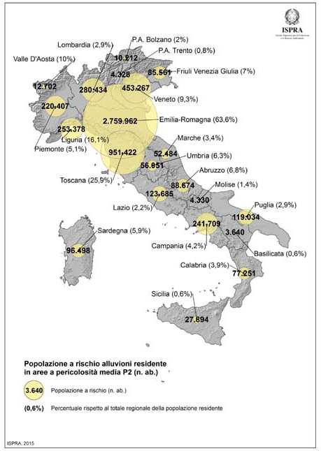 Rischio idrogeologico e idraulico in Italia POPOLAZIONE ESPOSTA A