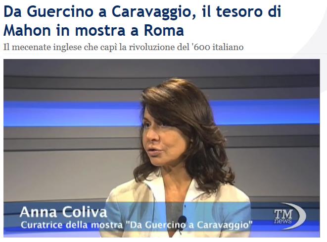 W E B T V / M E D I A O N L I N E Roma, (TMNews) - Da Guercino a Caravaggio.