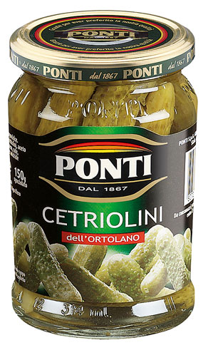 Cod. 7881 CETRIOLINI DELL ORTOLANO GREENGROCERER'S GHERKINS In agrodolce senza olio lavorati dal fresco Sweet & sour gherkins without oil Cod.