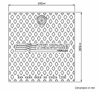 MATERIALI OMOLOGATI TELECOM ITALIA Chiusino 40x40 in ghisa sferoidale classe C 250 (rispondente alla norma EN124) a singolo coperchio. Da impiegare su pozzetti 40x40.